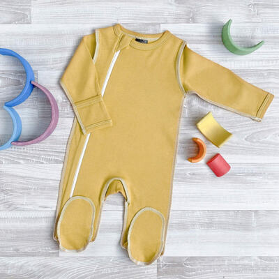 Комбинезон Mjolk Sleep and Play Mustard, швы наружу (68)